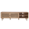Load image into Gallery viewer, Natura Rattan TV Stand Entertainment Unit With 2 Doors & Shelves