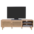 Load image into Gallery viewer, Delphi Rattan TV Stand Entertainment Unit With 2 Doors & Shelves