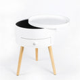 Load image into Gallery viewer, Audrey Round Side Table With Storage White