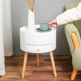 Load image into Gallery viewer, Audrey Round Side Table With Storage White