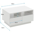Load image into Gallery viewer, High Gloss White LED Coffee Table With 4 Drawers