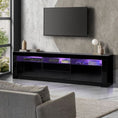 Load image into Gallery viewer, LED RGB TV Cabinet Entertainment Unit Stand Gloss Drawers 160cm Black
