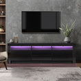 Load image into Gallery viewer, LED RGB TV Cabinet Entertainment Unit Stand Gloss Drawers 160cm Black