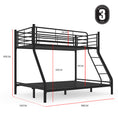 Load image into Gallery viewer, Kingston Slumber Metal Single over Double Bunk Bed Frame, Dark Matte Grey