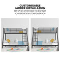 Load image into Gallery viewer, Kingston Slumber Metal Single over Double Bunk Bed Frame, Dark Matte Grey