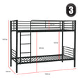 Load image into Gallery viewer, Kingston Slumber 2in1 Single Metal Bunk Bed Frame, with Modular Design, Dark Matte Grey