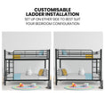 Load image into Gallery viewer, Kingston Slumber 2in1 Single Metal Bunk Bed Frame, with Modular Design, Dark Matte Grey