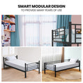 Load image into Gallery viewer, Kingston Slumber 2in1 Single Metal Bunk Bed Frame, with Modular Design, Dark Matte Grey