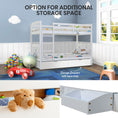 Load image into Gallery viewer, Kingston Slumber Wooden Kids Bunk Bed Frame, with Modular Design that can convert to 2 Single, White