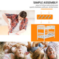 Load image into Gallery viewer, Kingston Slumber Wooden Kids Bunk Bed Frame, with Modular Design that can convert to 2 Single, White