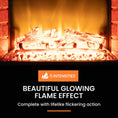 Load image into Gallery viewer, 1800W Wall Mounted 65cm Electric Fireplace Heater Log Flame Effect