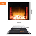Load image into Gallery viewer, 1800W Wall Mounted 65cm Electric Fireplace Heater Log Flame Effect