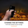 Load image into Gallery viewer, 1800W Wall Mounted 65cm Electric Fireplace Heater Log Flame Effect