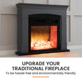 Load image into Gallery viewer, 1800W Wall Mounted 65cm Electric Fireplace Heater Log Flame Effect