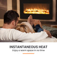 Load image into Gallery viewer, 1800W Wall Mounted 80cm Electric Fireplace Heater Flame Effect Options