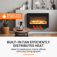 Load image into Gallery viewer, 1800W Wall Mounted 80cm Electric Fireplace Heater Flame Effect Options
