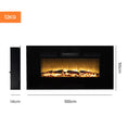 Load image into Gallery viewer, CARSON 100cm Electric Fireplace Heater Wall Mounted 1800W Stove with Log Flame Effect