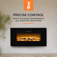 Load image into Gallery viewer, CARSON 100cm Electric Fireplace Heater Wall Mounted 1800W Stove with Log Flame Effect