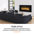 Load image into Gallery viewer, CARSON 100cm Electric Fireplace Heater Wall Mounted 1800W Stove with Log Flame Effect