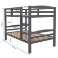 Load image into Gallery viewer, Kingston Slumber Bunk Bed Frame Single Wooden Children Timber PIne Wood Loft Kids Bedroom Furniture