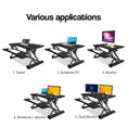 Load image into Gallery viewer, FORTIA Height Adjustable Standing Desk Riser Sit/Stand Computer Desktop Office