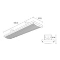 Load image into Gallery viewer, BIO 2400W Outdoor Strip Heater Electric Radiant Panel Bar Mounted Wall Ceiling