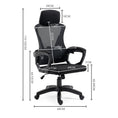 Load image into Gallery viewer, FORTIA Ergonomic Office Desk Chair, Height Adjustable Lumbar Support, Mesh Fabric, Headrest, Black