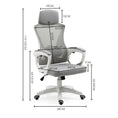 Load image into Gallery viewer, FORTIA Ergonomic Mesh Office Chair Computer Seat with Headrest Adjustable Recline, White/Grey