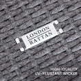 Load image into Gallery viewer, LONDON RATTAN Outdoor Dining Table 5 Piece Furniture Wicker Set, Grey