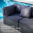 Load image into Gallery viewer, LONDON RATTAN 4 Seater Modular Outdoor Lounge Setting with Coffee Table, Ottoman, Grey