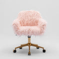 Load image into Gallery viewer, Fluffy Office Chair Faux Fur Modern Swivel Desk Chair-Pink