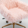 Load image into Gallery viewer, Fluffy Office Chair Faux Fur Modern Swivel Desk Chair-Pink