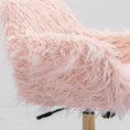 Load image into Gallery viewer, Fluffy Office Chair Faux Fur Modern Swivel Desk Chair-Pink