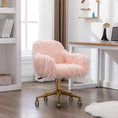 Load image into Gallery viewer, Fluffy Office Chair Faux Fur Modern Swivel Desk Chair-Pink