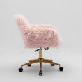 Load image into Gallery viewer, Fluffy Office Chair Faux Fur Modern Swivel Desk Chair-Pink