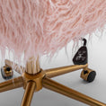 Load image into Gallery viewer, Fluffy Office Chair Faux Fur Modern Swivel Desk Chair-Pink