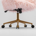 Load image into Gallery viewer, Fluffy Office Chair Faux Fur Modern Swivel Desk Chair-Pink