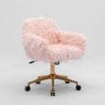 Load image into Gallery viewer, Fluffy Office Chair Faux Fur Modern Swivel Desk Chair-Pink