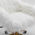 Load image into Gallery viewer, Fluffy Office Chair Faux Fur Modern Swivel Desk Chair-White