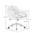 Load image into Gallery viewer, Fluffy Office Chair Faux Fur Modern Swivel Desk Chair-White