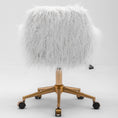 Load image into Gallery viewer, Fluffy Office Chair Faux Fur Modern Swivel Desk Chair-White