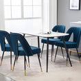 Load image into Gallery viewer, Mano 2x Velvet Dining chairs with Metal Legs-Blue