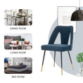 Load image into Gallery viewer, Mano 2x Velvet Dining chairs with Metal Legs-Blue