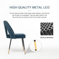 Load image into Gallery viewer, Mano 2x Velvet Dining chairs with Metal Legs-Blue
