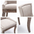 Load image into Gallery viewer, 2X Solid Wood Fabric Upholstered Dining Chair Luxury Accent Chairs with Nailhead