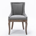 Load image into Gallery viewer, 2X Solid Wood Fabric Upholstered Dining Chair Luxury Accent Chairs with Nailhead