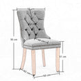 Load image into Gallery viewer, AADEN Modern Elegant Button-Tufted Upholstered Fabric with Studs Trim and Wooden legs Dining Side Chair-Beige