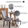 Load image into Gallery viewer, 2x Velvet Upholstered Dining Chairs Tufted Wingback Side Chair with Studs Trim Solid Wood Legs for Kitchen