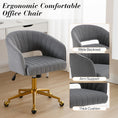 Load image into Gallery viewer, Velvet Home Office Chair- Grey