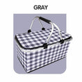 Load image into Gallery viewer, Kiliroo Insulated Picnic Basket 25L, Large Capacity Max Load Up to 15kg, Grey